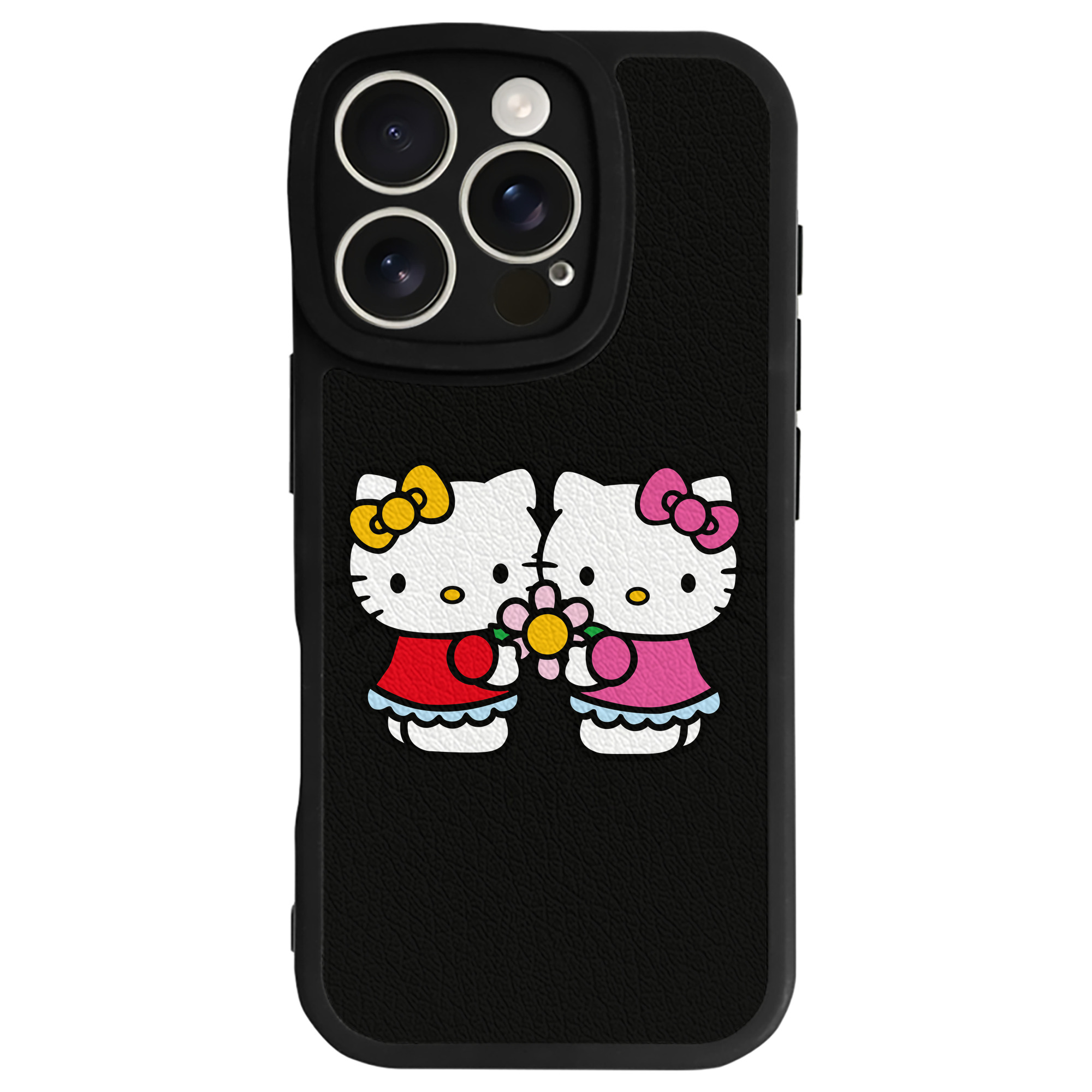 （画像用） Hello Kitty ハローキティ 【iPhone 16シリーズ対応】シリコンスマホケース（レザー調） 材質：シリコン